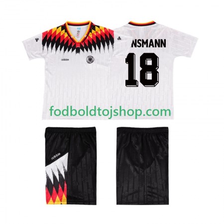 Tyskland KLINSMANN 18 Retro Børn Hjemme trøje 1994 S/S